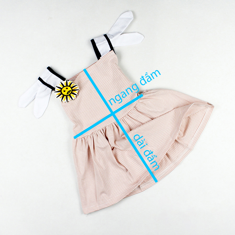 Đầm sọc Quảng Châu cho bé gái 03024 - 03025(2)