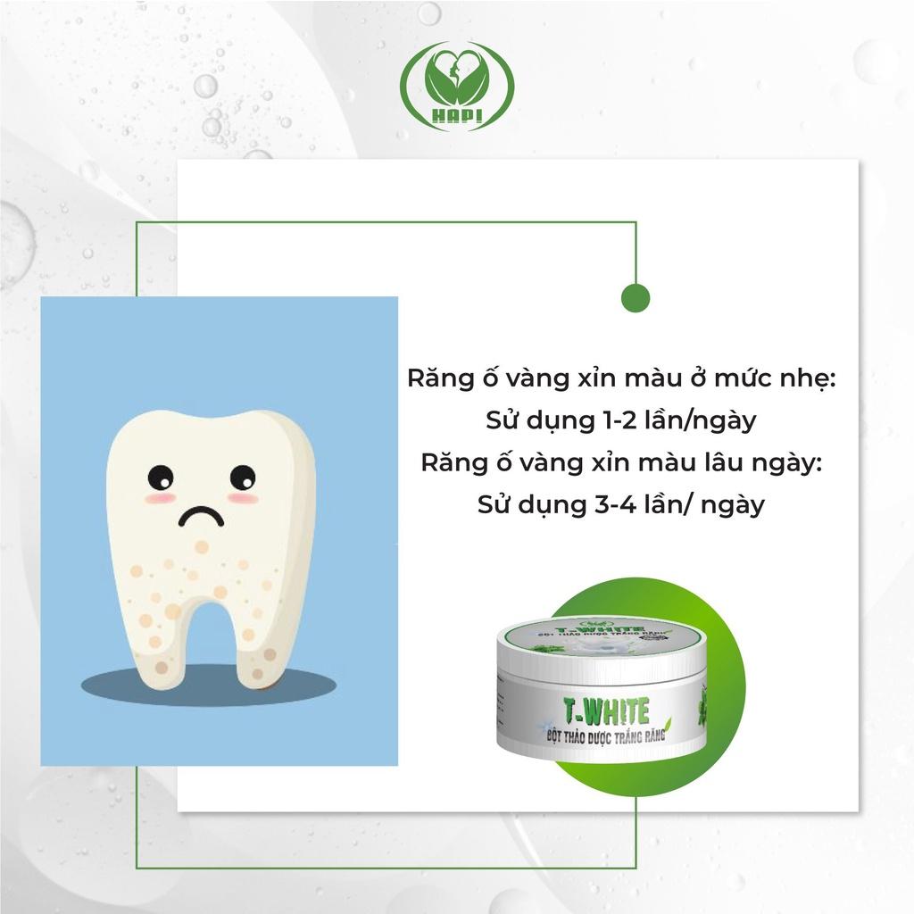 Bột Thảo Dược Trắng Răng T-White 50g giảm hôi miệng nhiệt miệng viêm nướu giúp trắng răng hơi thở thơm mát