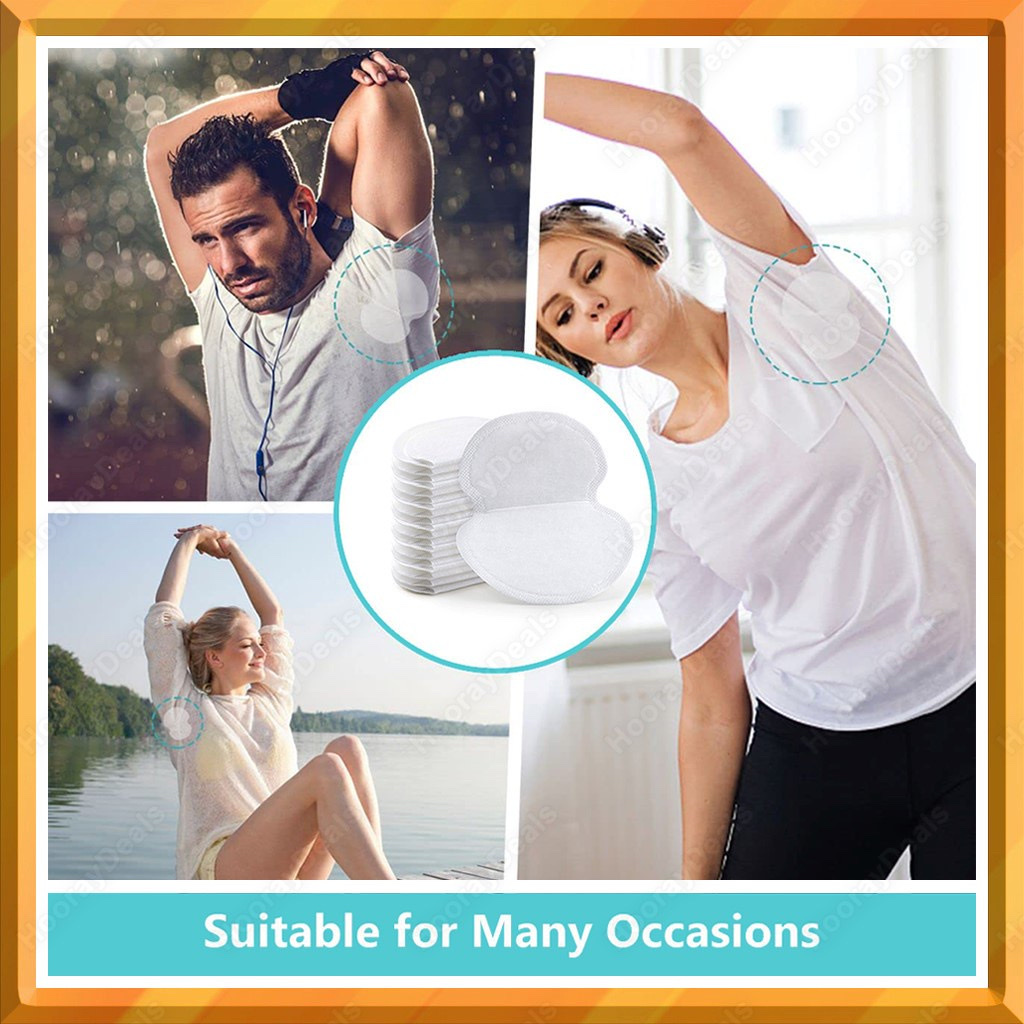 Sét 10 miếng dán thấm hút mồ hôi vùng da dưới cánh tay giúp thoáng khí khử mùi an toàn và tiện lợi