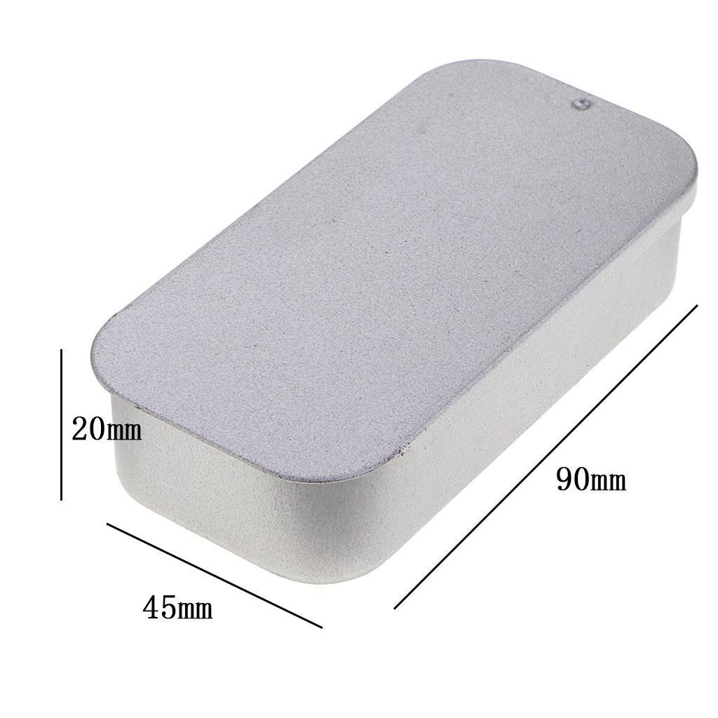 Metal Tin Rectangle Storage Slide Top Box Organizer Coin Key Container Case