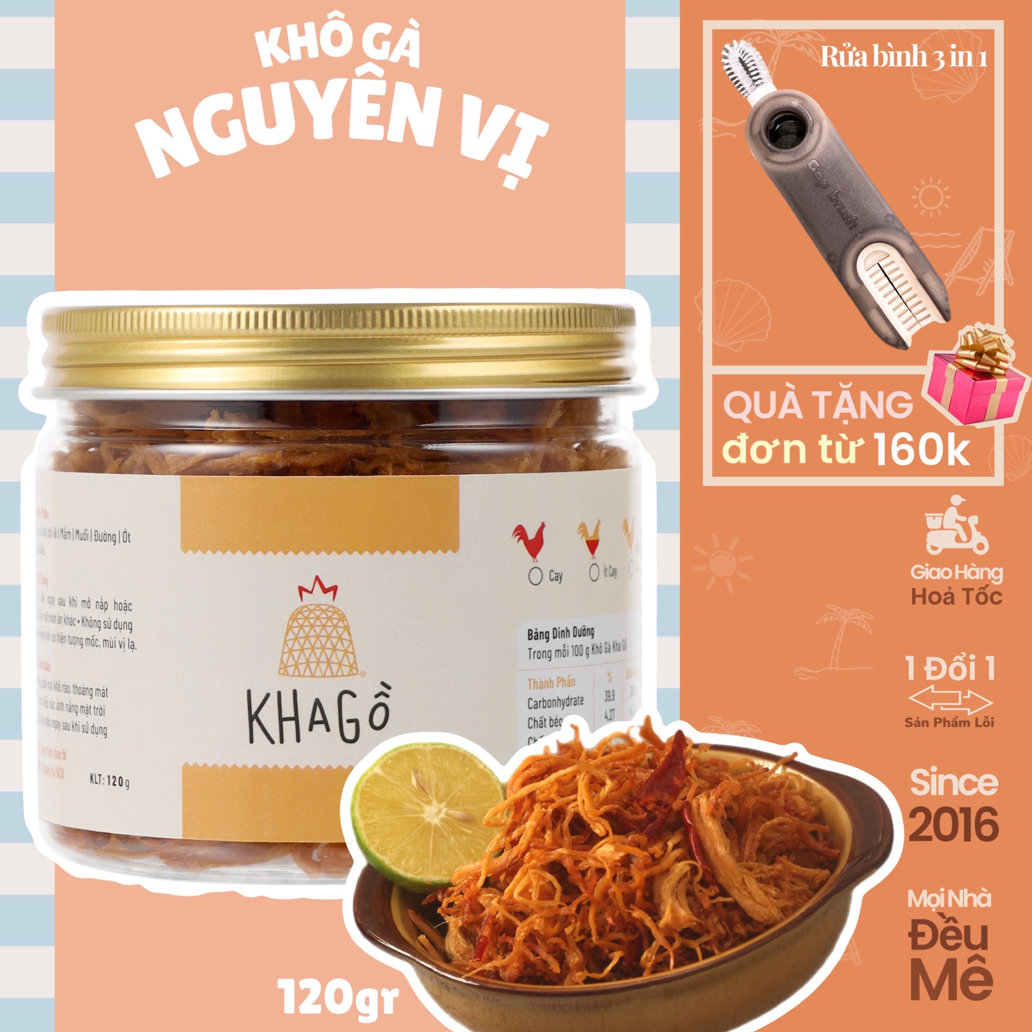 KHÔ GÀ NGUYÊN VỊ 500gr | Không lá chanh, không bơ tỏi | KHA GỒ | Quà Tết 2024, Ăn Vặt Văn Phòng, Du Lịch, Tết, Đặc sản