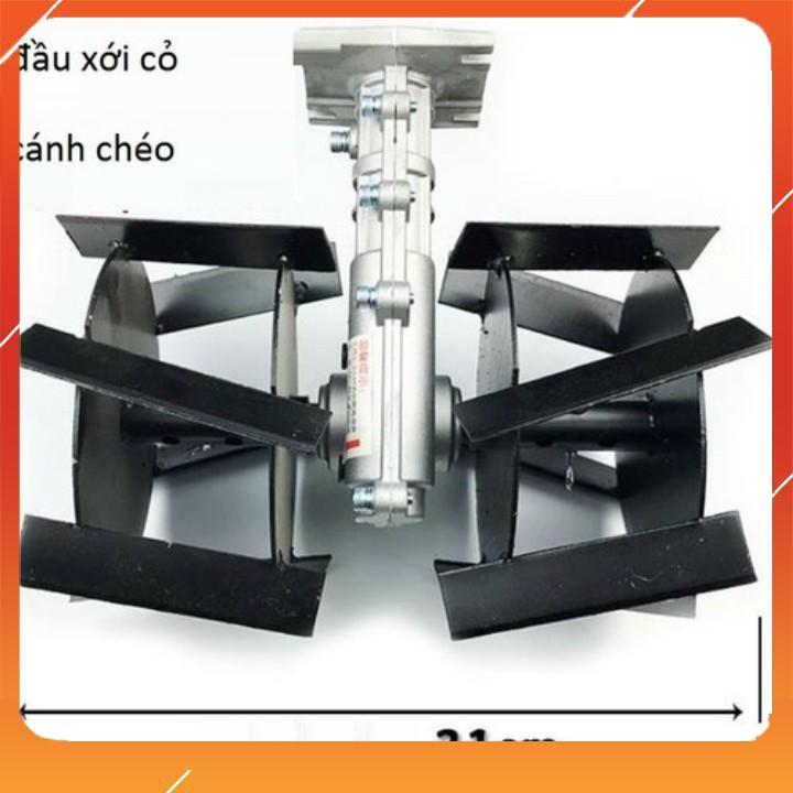 Đầu xới đất lắp máy cắt cỏ - Lồng cánh chéo