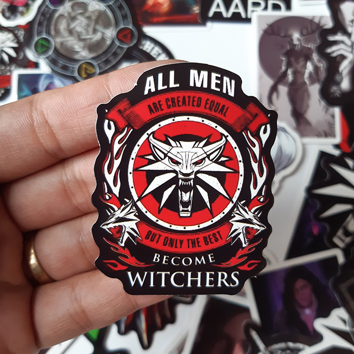 Bộ Sticker dán cao cấp chủ đề THE WITCHER - Dùng dán Xe, dán mũ bảo hiểm, dán Laptop