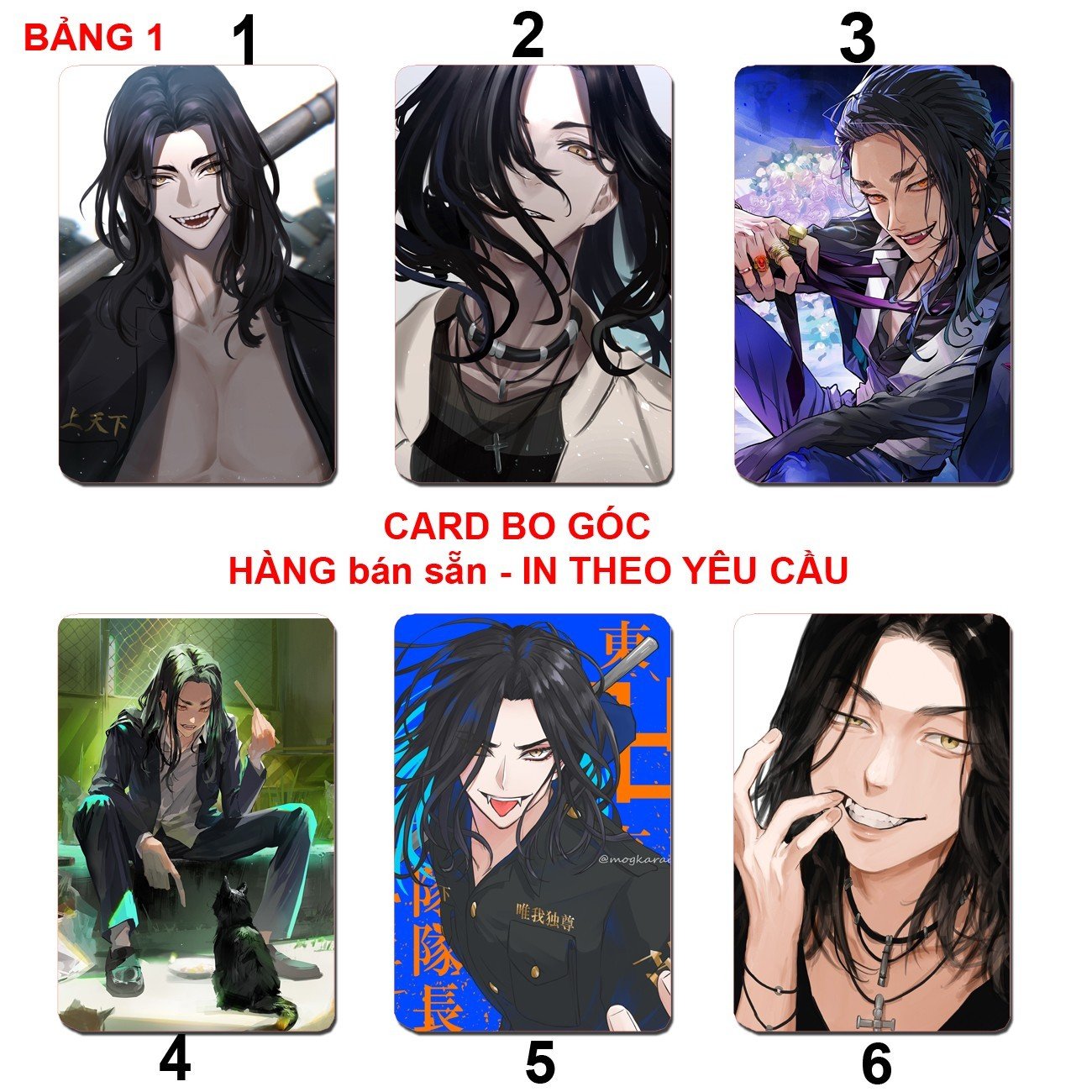 Card hình Baji Keisuke Tokyo Revengers 6 ảnh khác nhau/ Thẻ card baji keisuke anime Tokyo Revengers kịch trường của takemiki