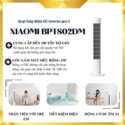 Quạt tháp làm mát bằng hơi nước Xiaomi Mijia model ZFSLFS01DM - Hàng nhập khẩu