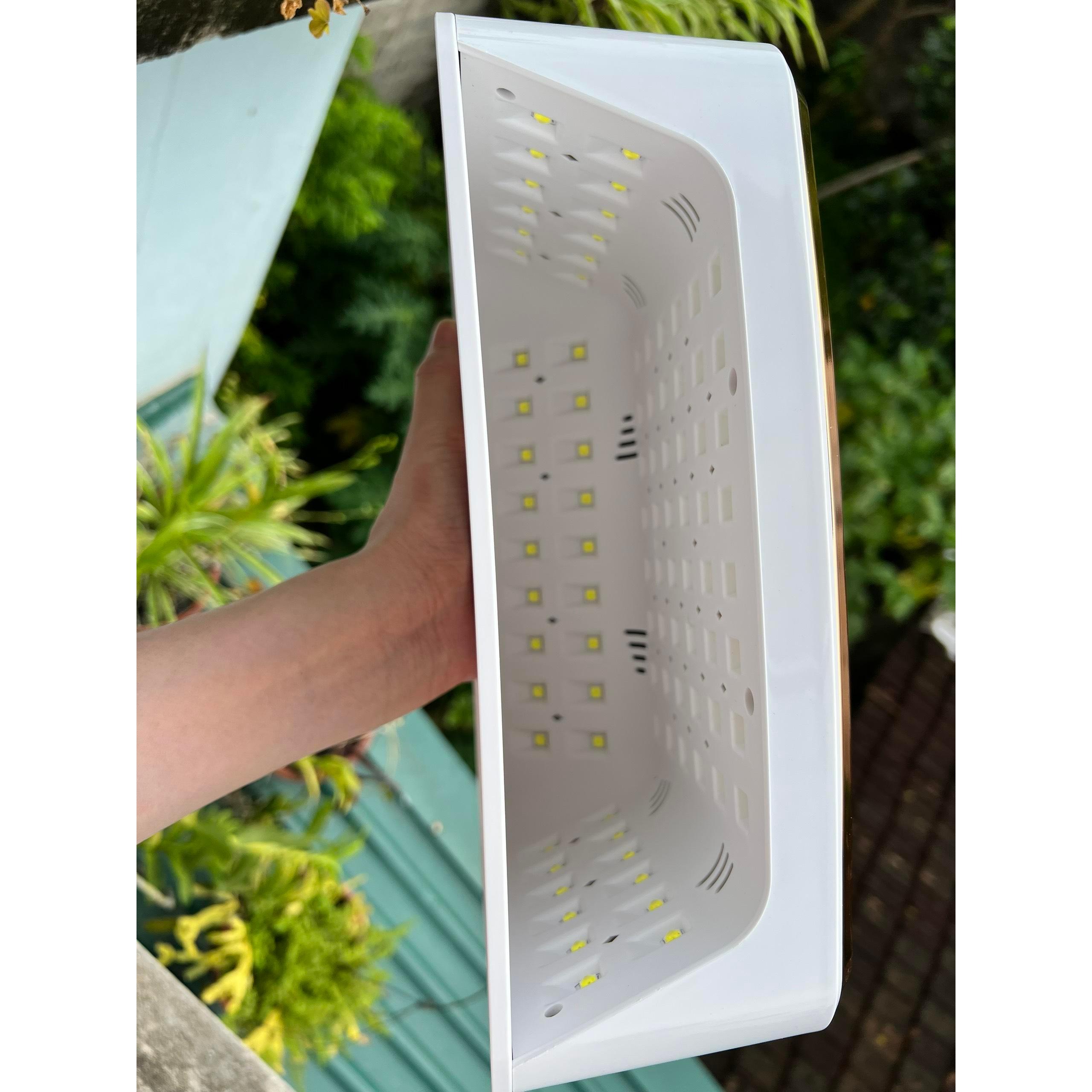 Máy Hơ Gel Sun Mate-60 T10 Cao Cấp 380W, 90 Bóng Đèn Led Uv Làm Nail, Khoang Rộng Hơ 2 Tay, Đệm Kê Tay Êm Ái Tiết Kiệm Thời Gian