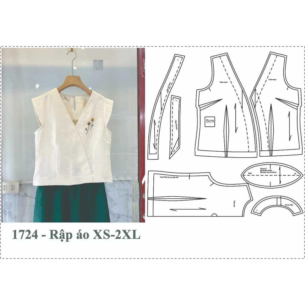 Rập giấy A0 áo croptop mã 1724 - không phải quần áo