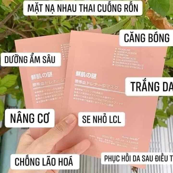 Mặt Nạ Nhau Thai Cuốn Rốn ️Mặt Nạ Tế Bào Gốc️ Mask Nhau Thai Cừu Rwine Beauty Stem Cell Placenta Nhật Bản