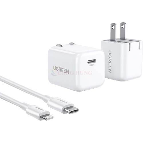 Cốc sạc Ugreen Foldable Mini Fast Charger 20W CD249 - Hàng chính hãng