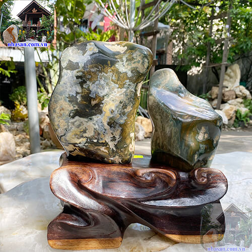 Trụ đá Canxedon tự nhiên phong thủy mang đến sự tự tin và hạnh phúc CXD120 trọng lượng 8kg