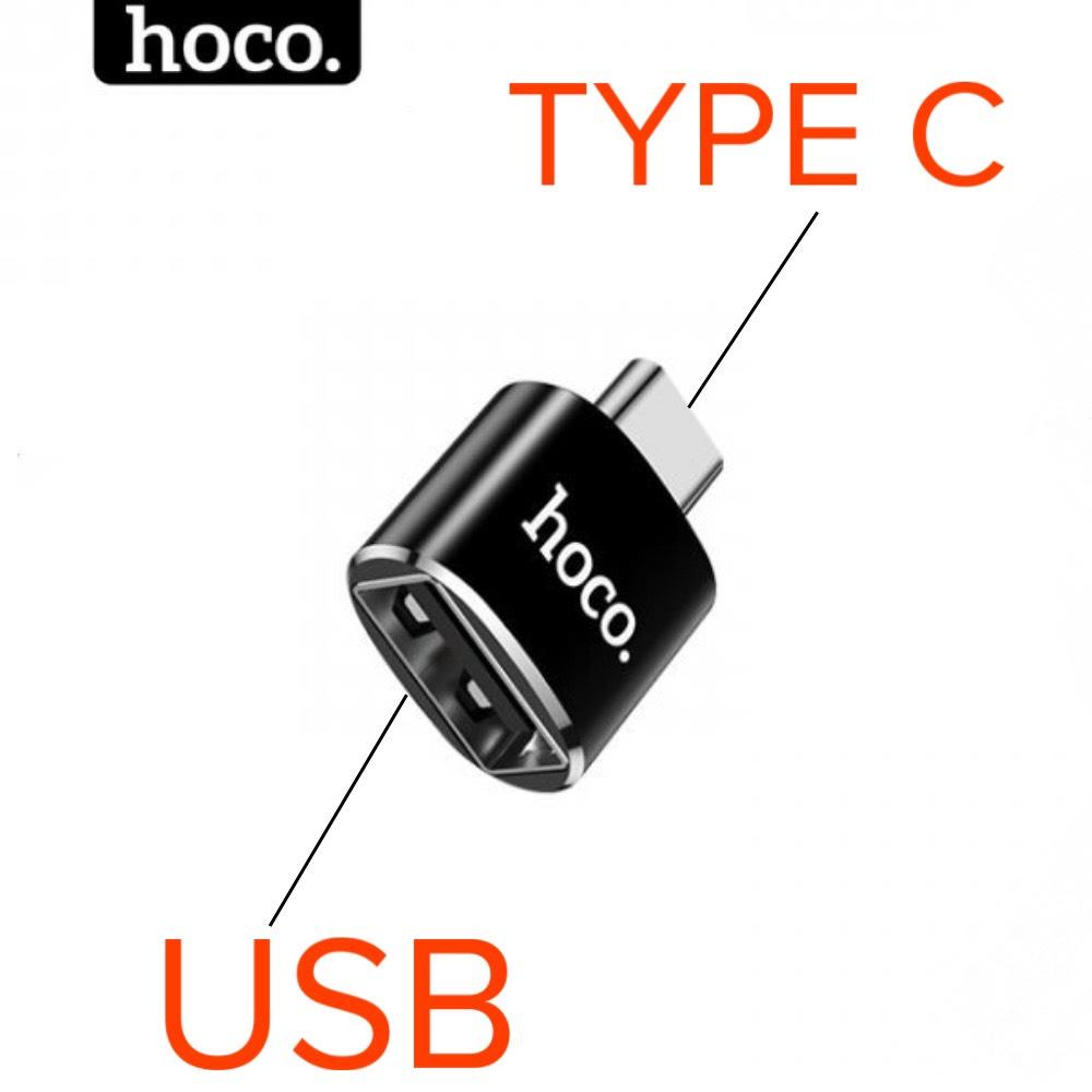 Đầu chuyển đổi usb sang type c HOCO - jack otg từ typec sang usb cho máy tính bảng điện thoại