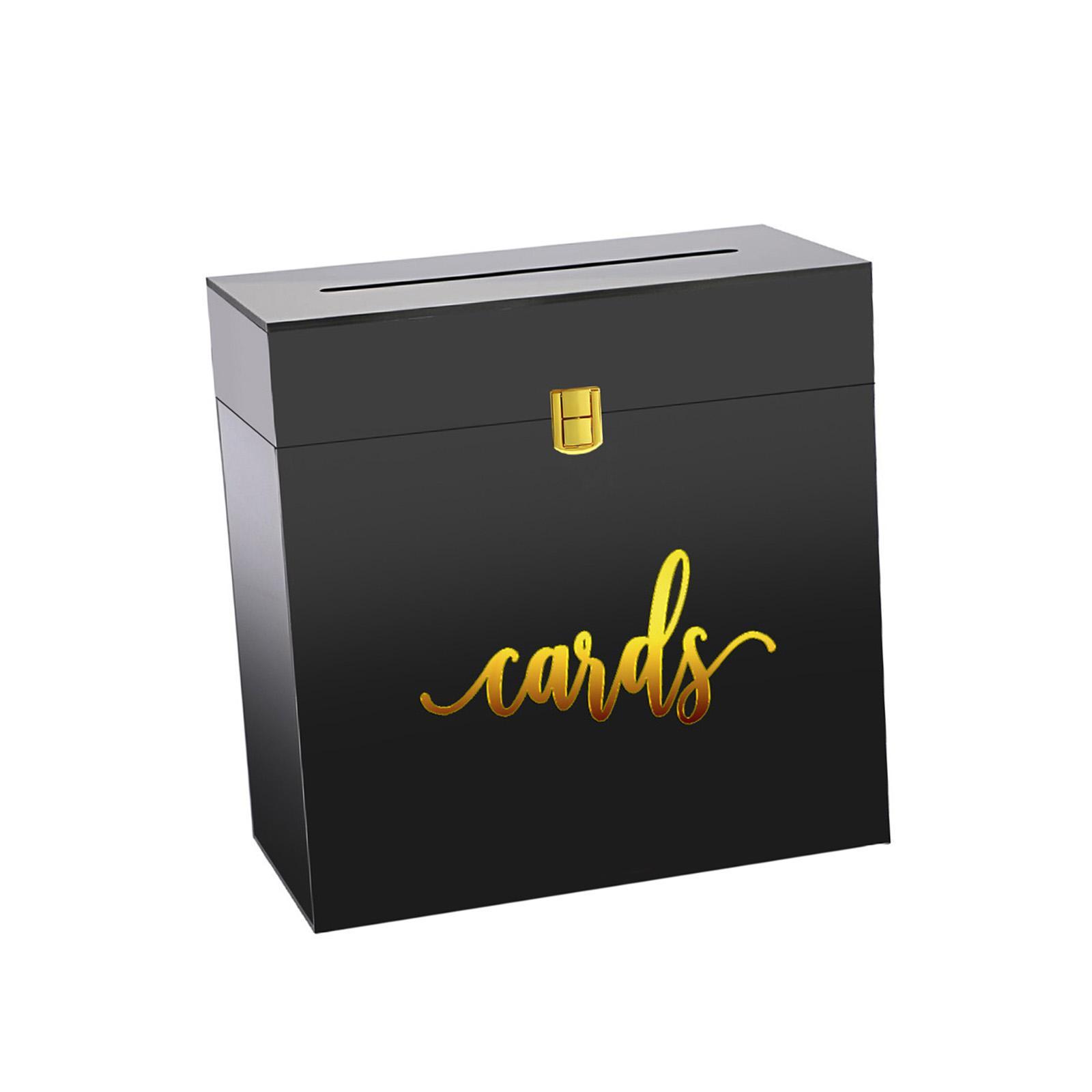 Black Acrylic  Box with Slot  Holder for Engagement