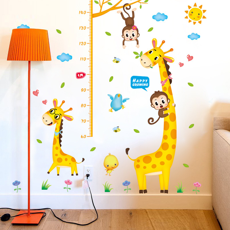 Miếng dán sticker Cleverbees đo chiều cho bé cao từ 60 cm tới 180 cm dán tường trang trí hình hoạt hình ngộ nghĩnh dễ dán Mẫu Clickmua23- Nhiều mẫu lựa chọn