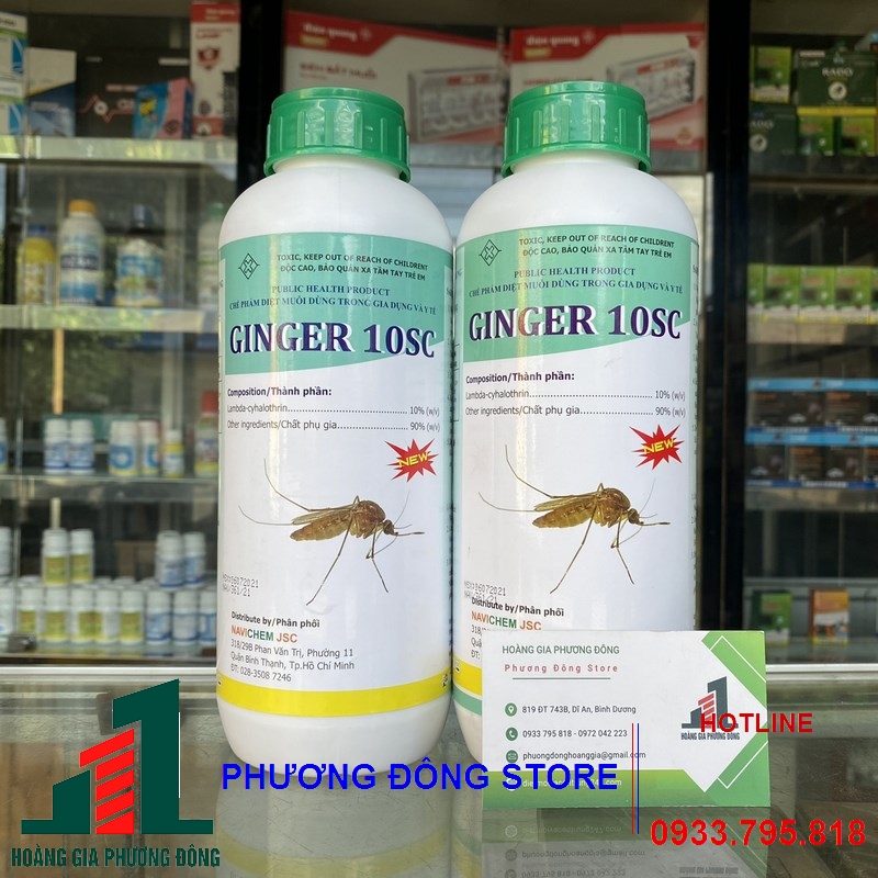 Thuốc diệt muỗi và côn trùng Ginger 10SC-1 lít