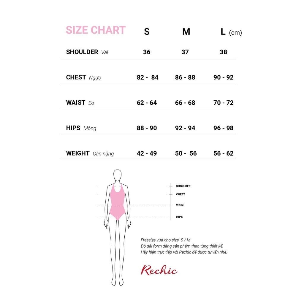 RECHIC Đầm Venia hai dây dáng dài kiểu nơ trước ngực phù hợp đi tiệc dạo phố
