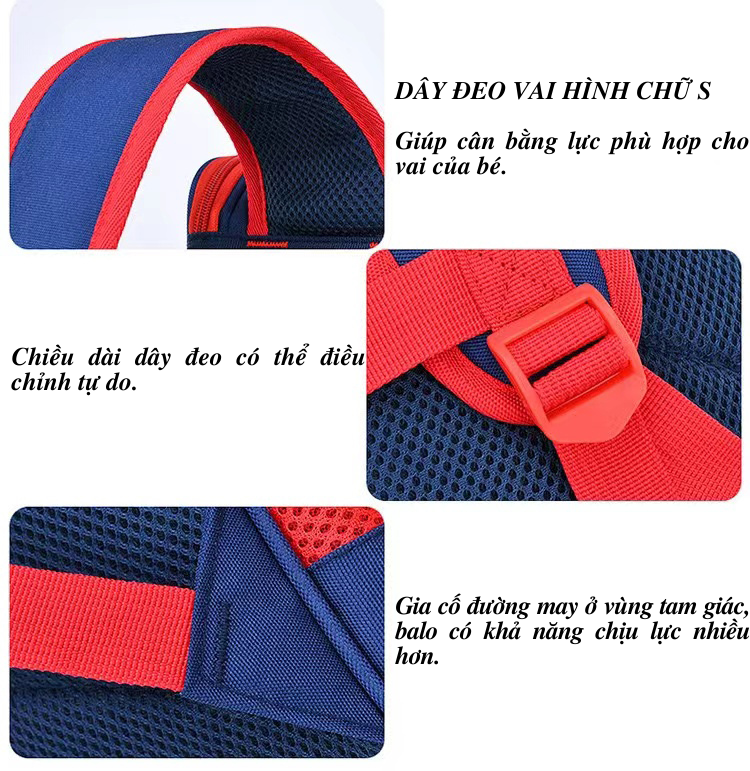 Balo Chống Gù Lưng_Balo Phi Hành Gia Cho Học Sinh Tiểu Học Chất Liệu Chống Nước Chống Xước Vượt Trội