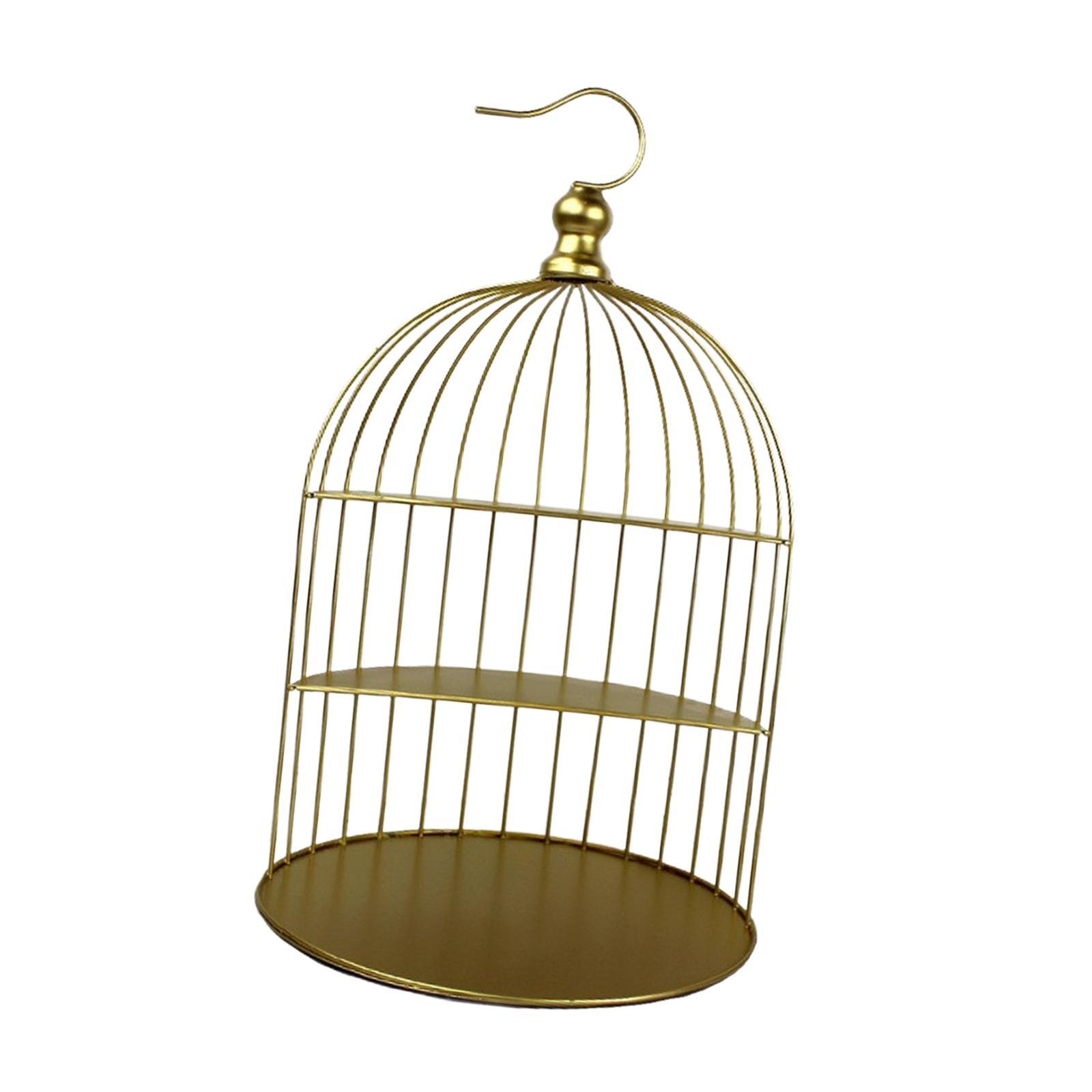 Birdcage Cake Stand, Iron Cake Display Basket Desktop Iron Makeup Organizer Stand, Shelf Display Countertop Cupcake Display Holder