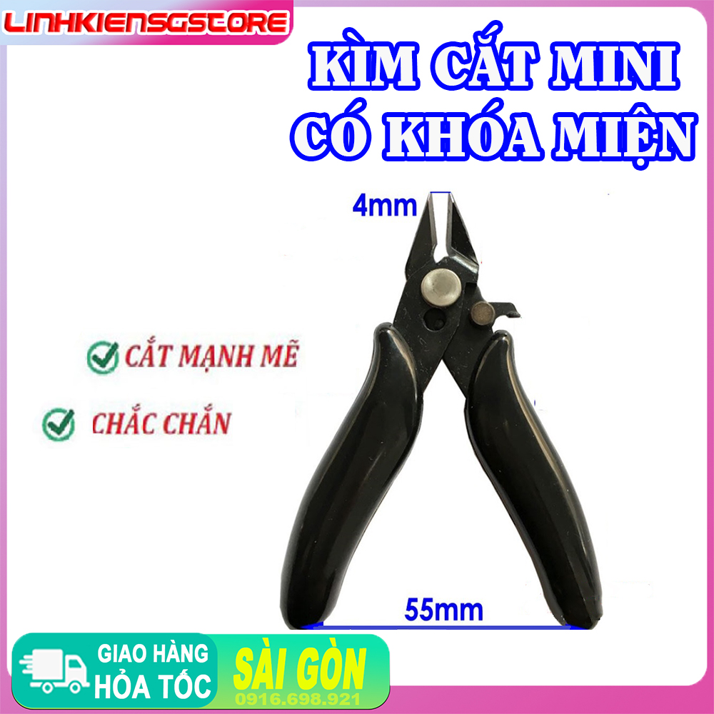 Kìm Cắt Dây Điện Mini Có Khóa Miệng Kìm Tay Cầm Thép Không Rỉ