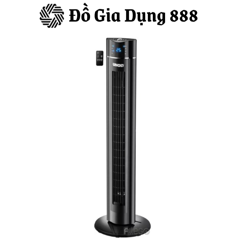 Quạt Không Cánh Unold 86855, Quạt Tháp Đứng Thông Minh, Quạt Không Cánh, Có Điều Khiển, Tạo Ion Và Lọc Khí, Nhập Đức