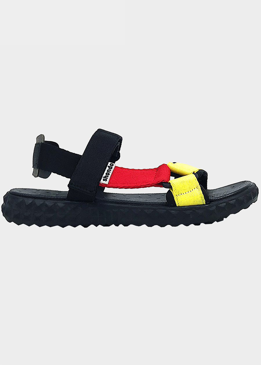 Giày Sandals Shondo Tam Giác Vàng Đỏ Nữ F6T301