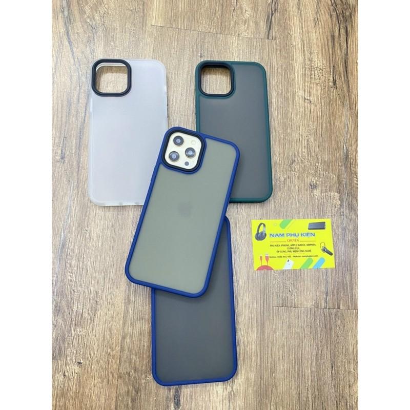 Ốp dành cho iPhone 12/ 12 Pro/ 12 Pro Max Likgus lưng nhám viền màu - Hàng Chính Hãng