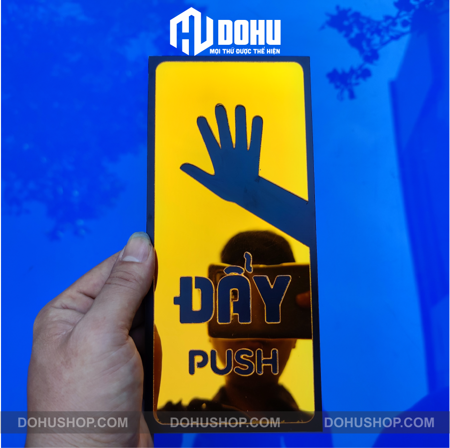 Bảng Gương Vàng Kéo/ Đẩy - Pull/Push - Sang trọng, hiện đại, đẳng cấp