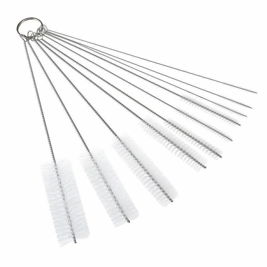 1 cái Cọ làm sạch chai lọ nhỏ dài ống hút ly nhỏ  Dụng cụ làm sạch nhà bếp 10pcs set.