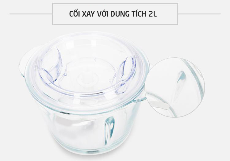 Máy Xay Thịt 2 Lưỡi Dao Kép Lock&Lock EJM171 (2 Lít - 300W) - Hàng Chính Hãng