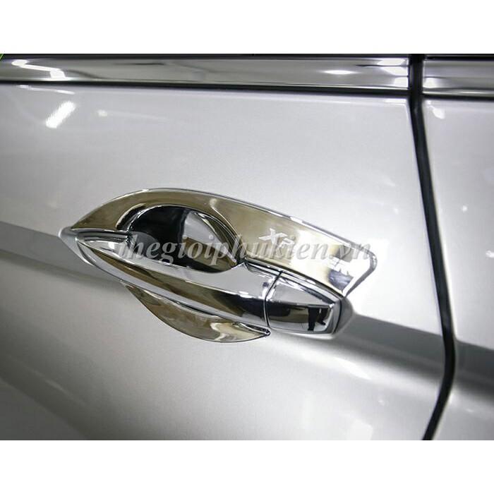 Bộ ốp tay nắm, hõm cửa xe Mitsubishi Xpander mạ Crom