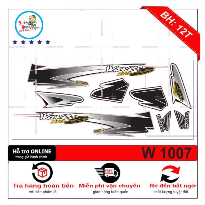 Tem rời wave nhỏ đời đầu S110 trắng đen