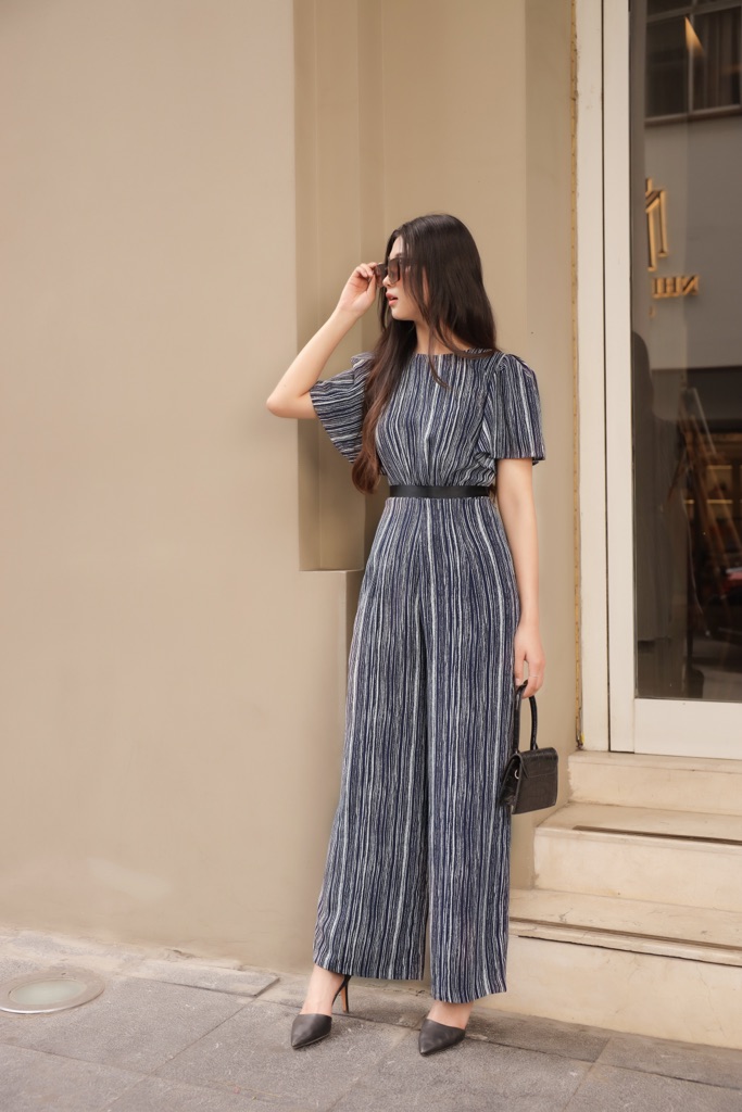 Jumpsuit dài, ống rộng có tay CLARA MARE JUM4003