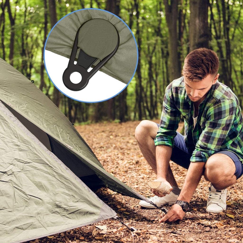 10PCS Movable Tarp Grabbers Tarp Clips Outdoor Camping Tie Down Clips