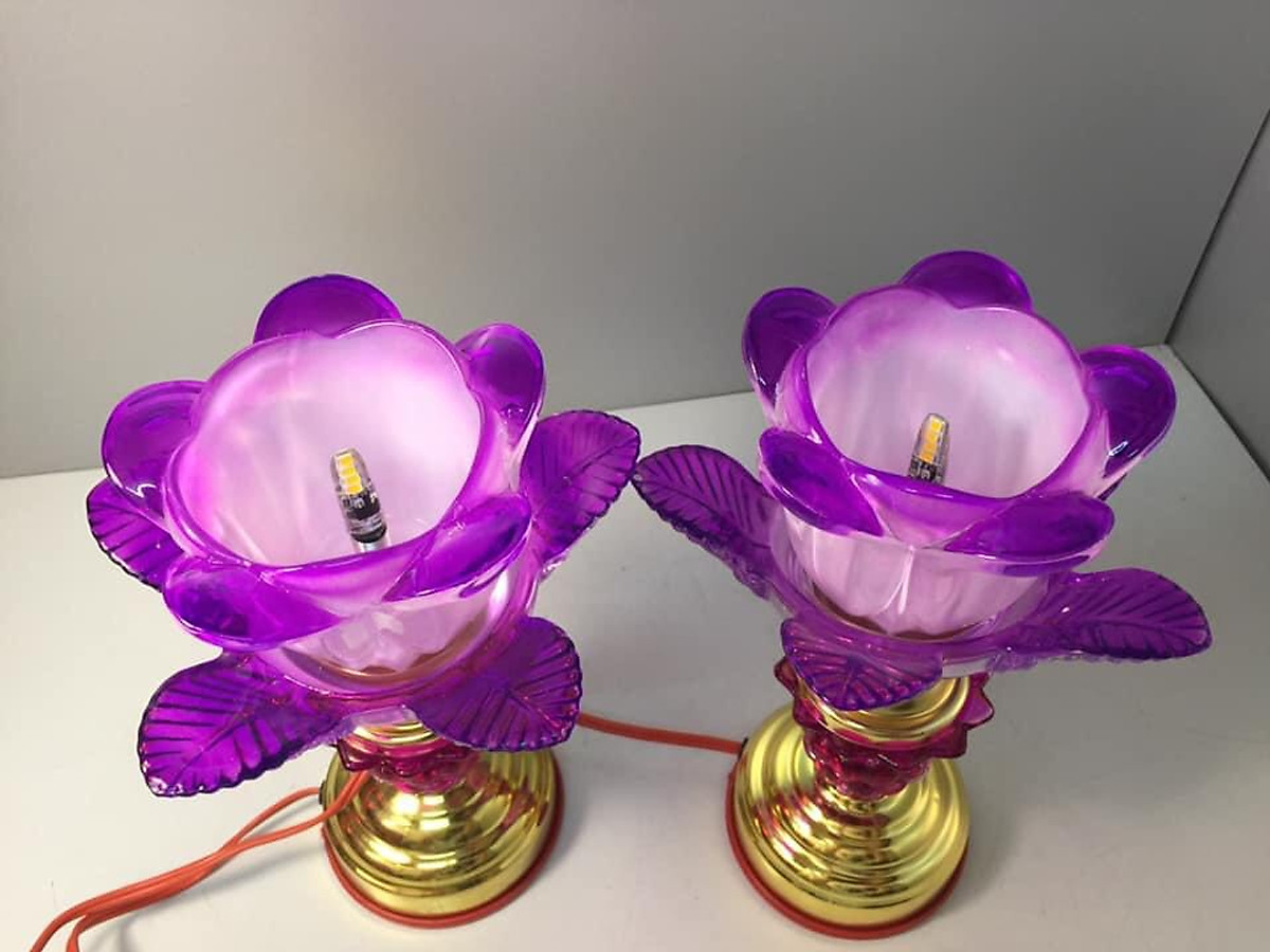 Đèn thờ điện bóng led hoa tulip BH12165