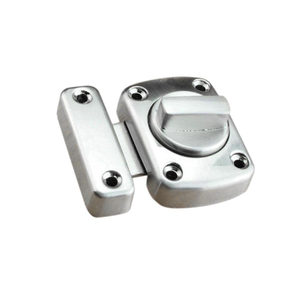 2Pcs Shed Door Lock Turn Bolt Catch Latch for Bathroom Toilet Bedroom Silver