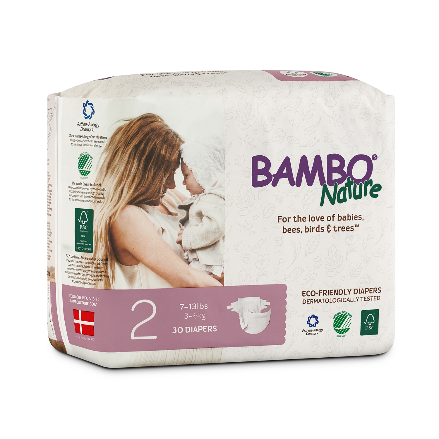 Tã Dán Em Bé Hữu Cơ Bambo Nature - gốc Đan Mạch - 3-6kg - S30 - 30 miếng