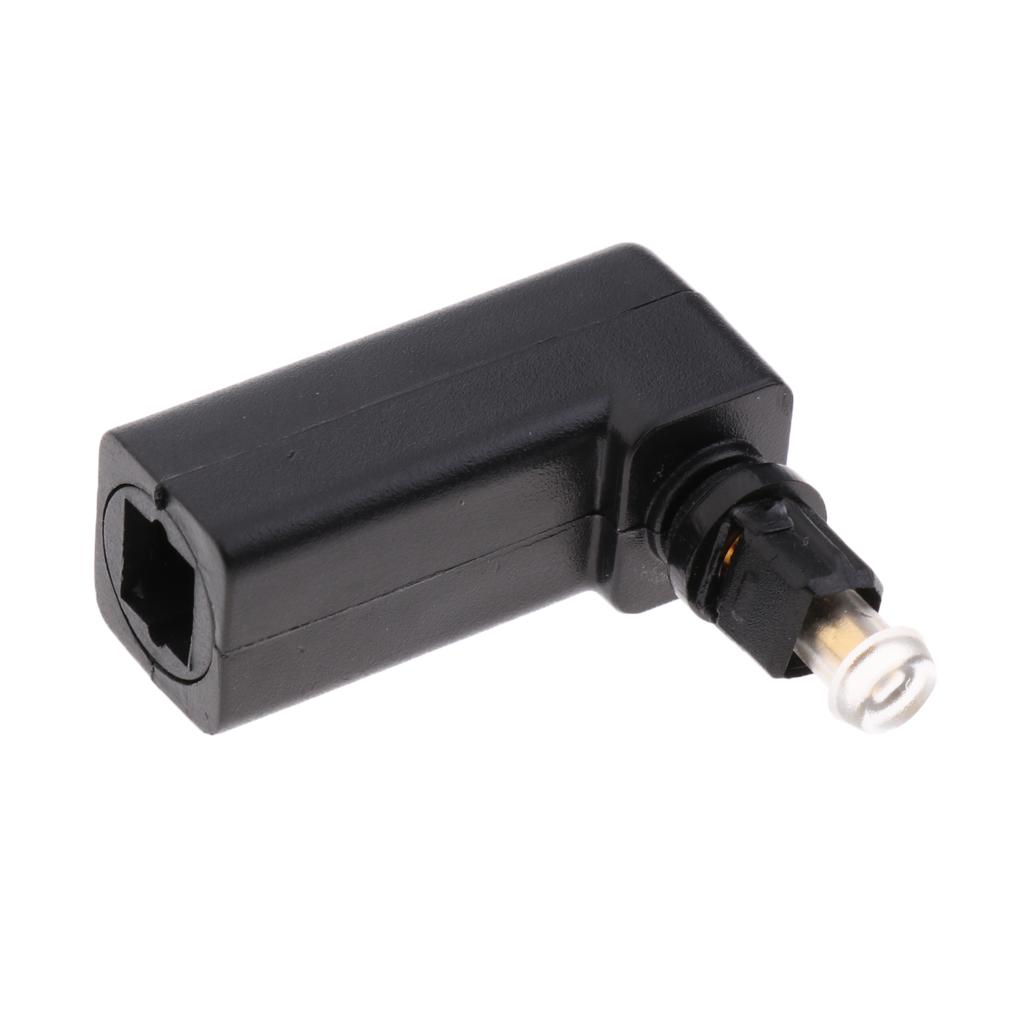 2  Female to Optical 3.5mm Mini-Plug Right Angle 90 Degree Adapter