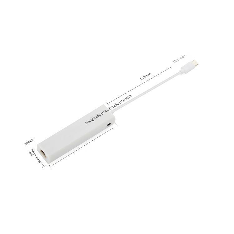 Giao hàng nhanh USB mở rộng card mạng 100M type-c sang cổng mạng RJ45 phù hợp cho máy tính để bàn di động máy tính xách tay