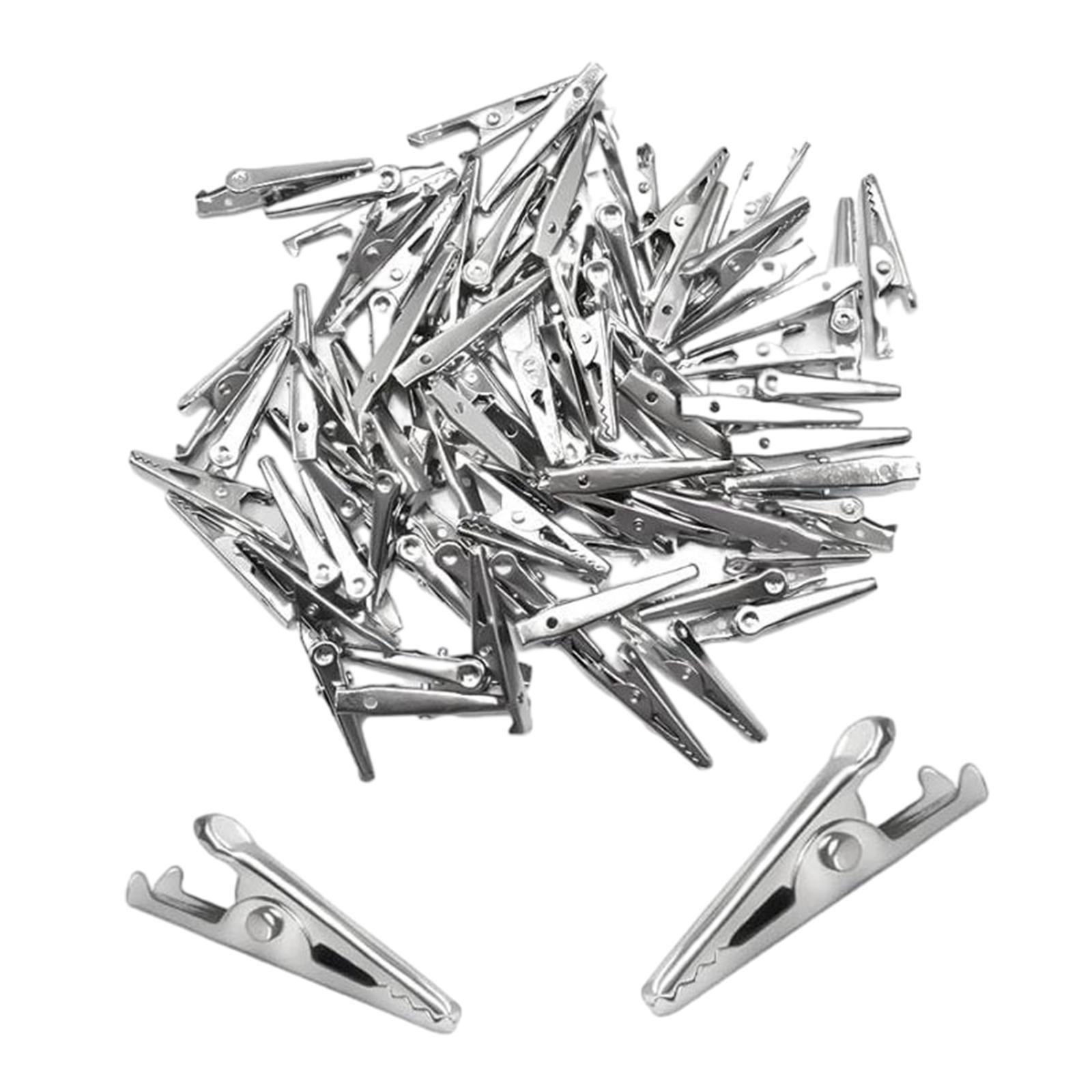 100 Pieces Metal Alligator Clips DIY Handmade Clip for Electric Testing Work