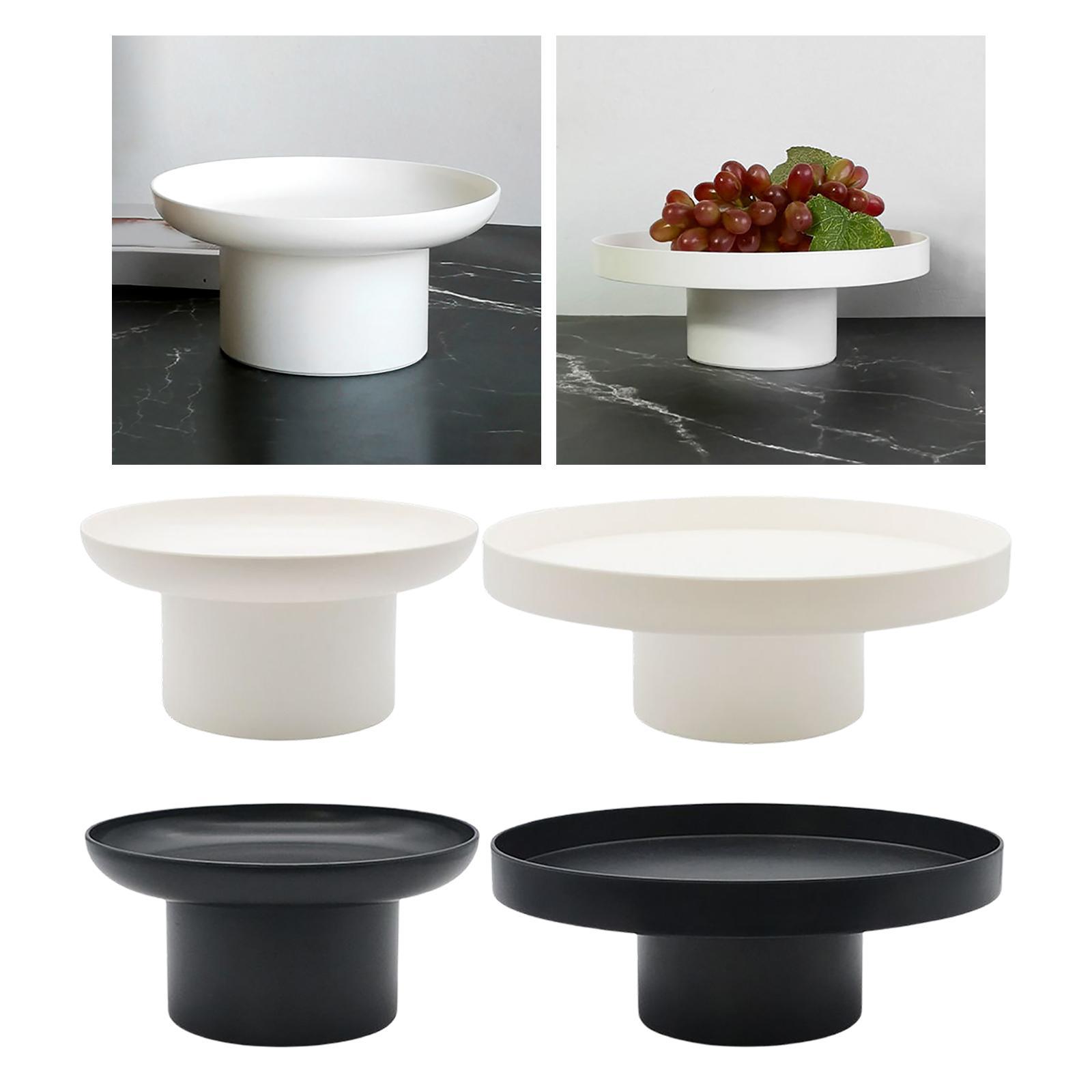 Round Stand Tray Cake Plate for Dessert Pastry Fruit Small White