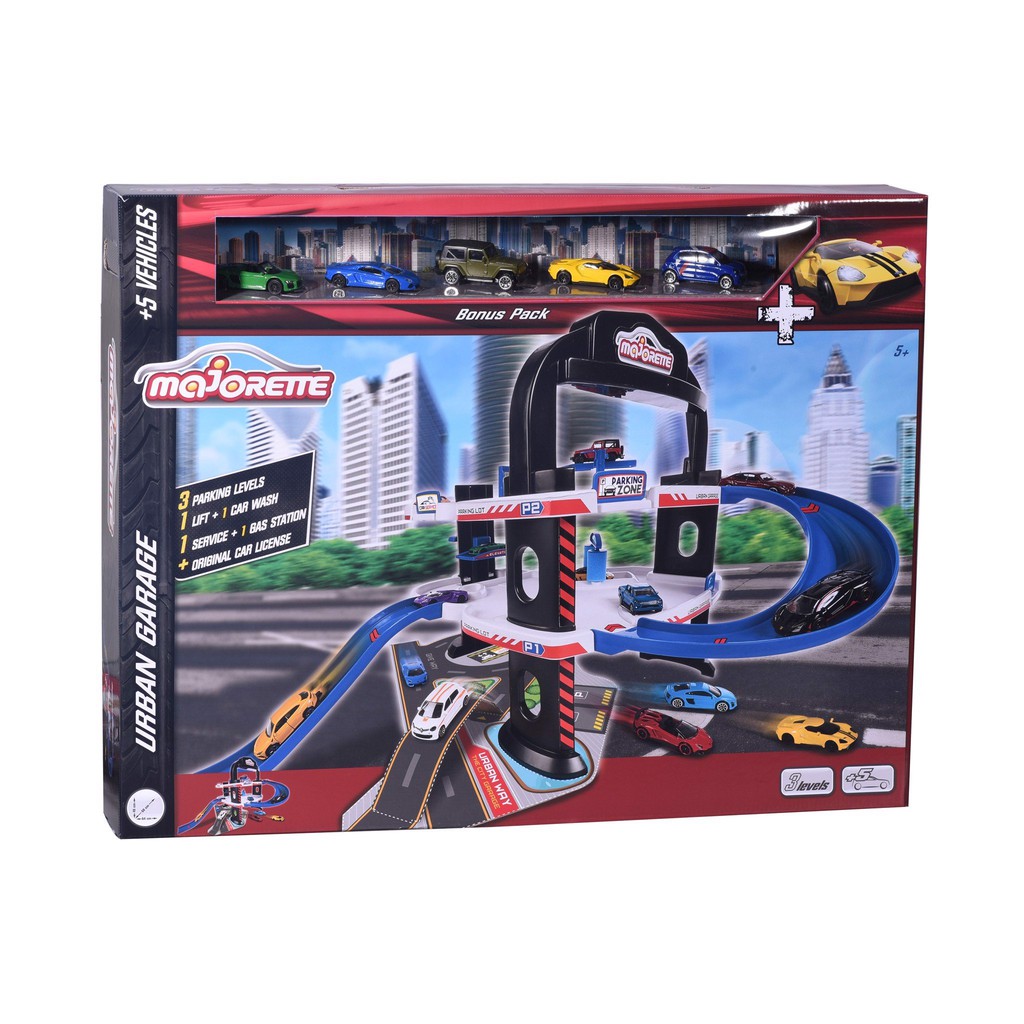 Bộ Đồ Chơi Mô Hình 3 Tầng MAJORETTE Urban Garage + 5 Cars 212059986