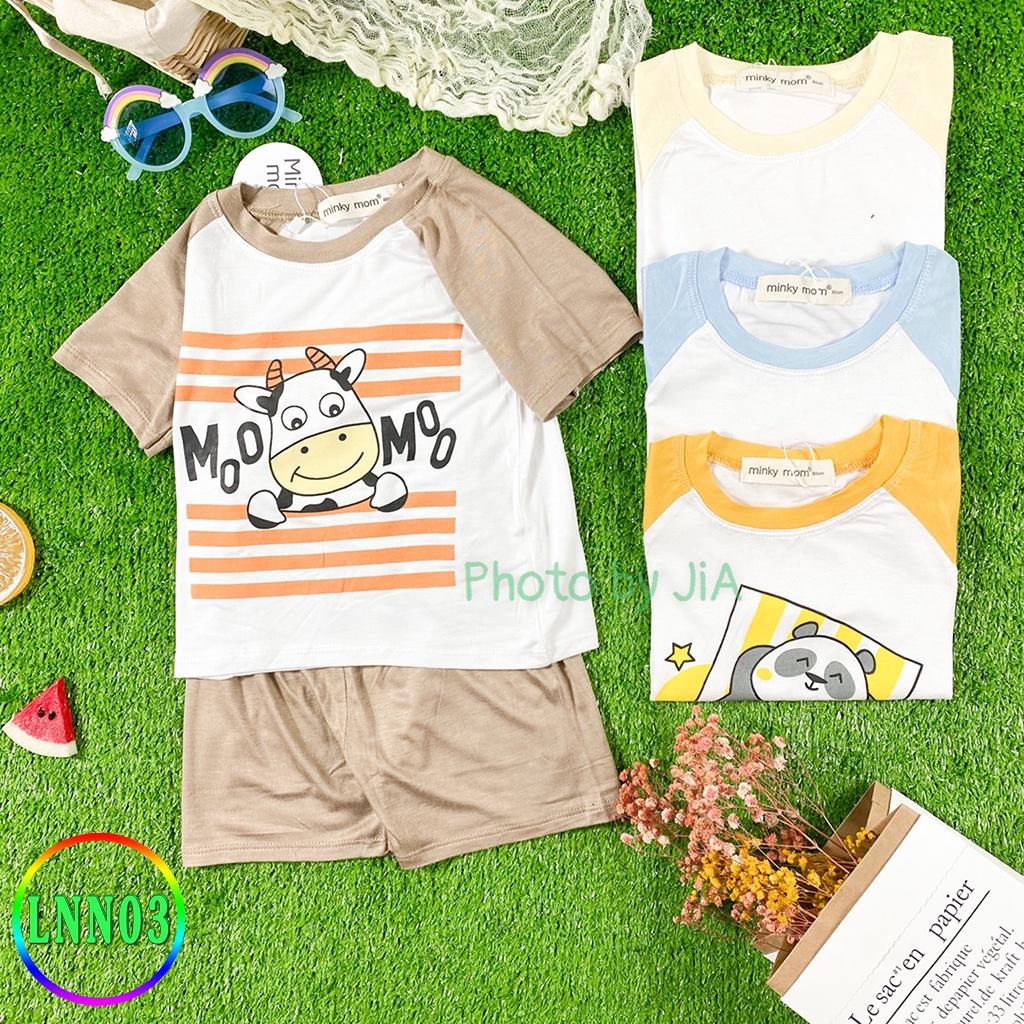 Bộ Cộc Tay Cho Bé LNN03 Đồ Bộ Thun Lạnh Cao Cấp Mềm Mịn Thoáng Mát Dễ Chịu, Thoải Mái Cho Bé