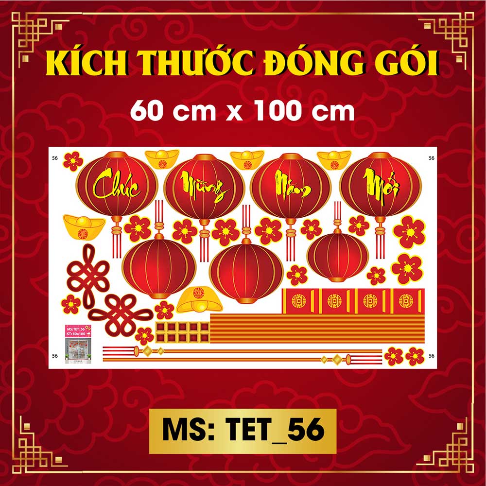 Decal trang trí tết combo số 12