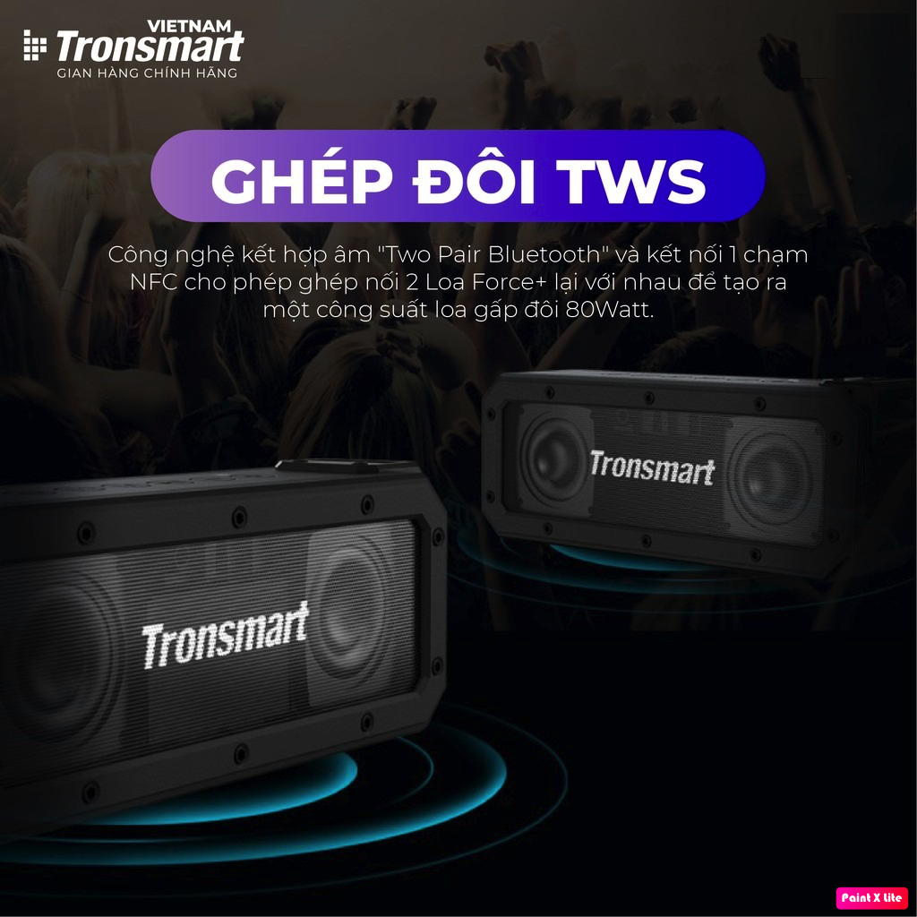 Loa Bluetooth Không Dây Tronsmart Element Force+ 40W v5.0 Công nghệ SoundPulse Chống nước IPX7- Hàng chính hãng