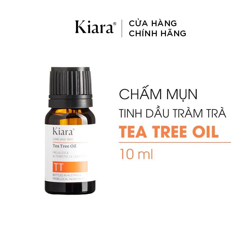 Bộ Đôi Chấm Mụn Tea Tree Oil 10 ml và Dưỡng Da Căng Bóng Kiara Argan Oil 30ml