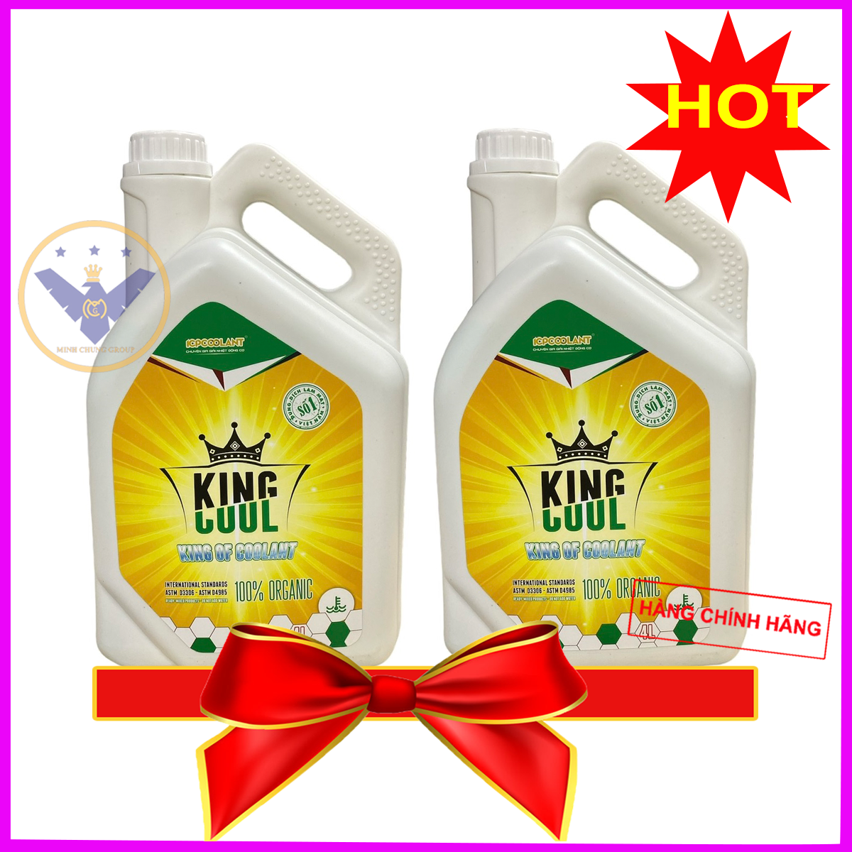 COMBO 2 Nước làm mát xe ô tô KINGCOOL SUPER can 4L