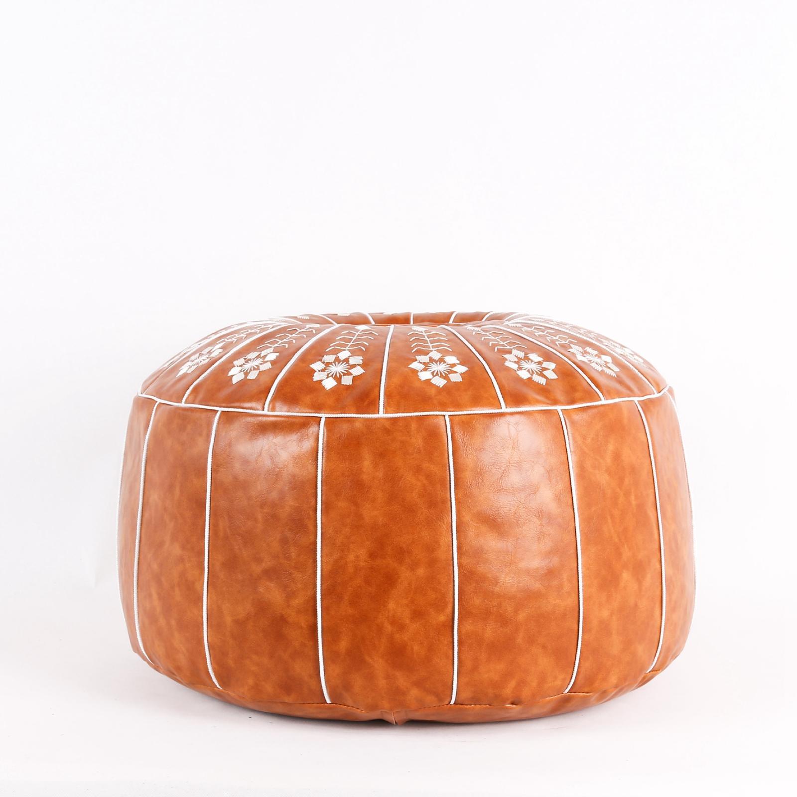 21inch Unstuffed Footstool Pouf Cover Morrocan Pouf Ottoman Cover for Bedroom Decor