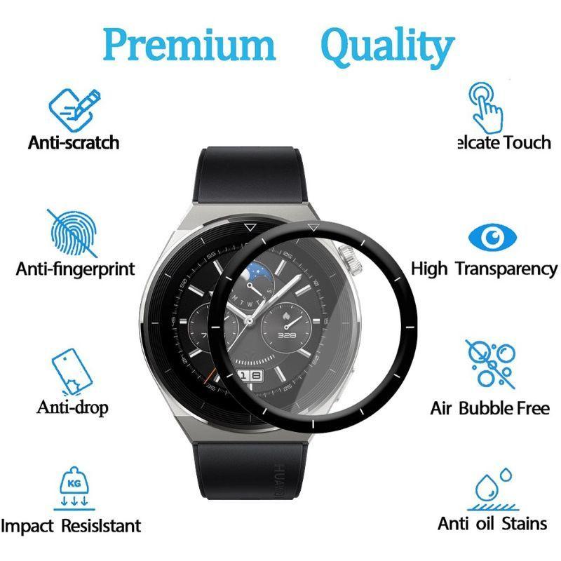 miếng dán màn hình 3D Cạnh Cong Full mặt kính cho Huawei Watch GT3 PRO 46mm