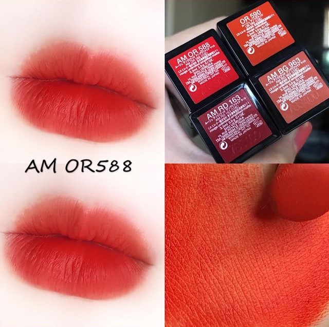 Son Shu Uemura Rouge Unlimited Amplified Matte AM OR 588 Màu Đỏ Cam Cháy (Chất Son Lì Có Dưỡng)