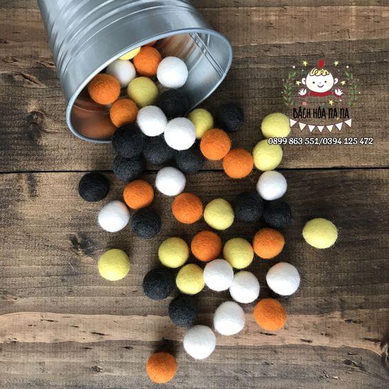 Combo pompom trang trí nhà cửa, tiệc sinh nhật, trang trí noel, phụ kiện trang sức -bách hóa na na