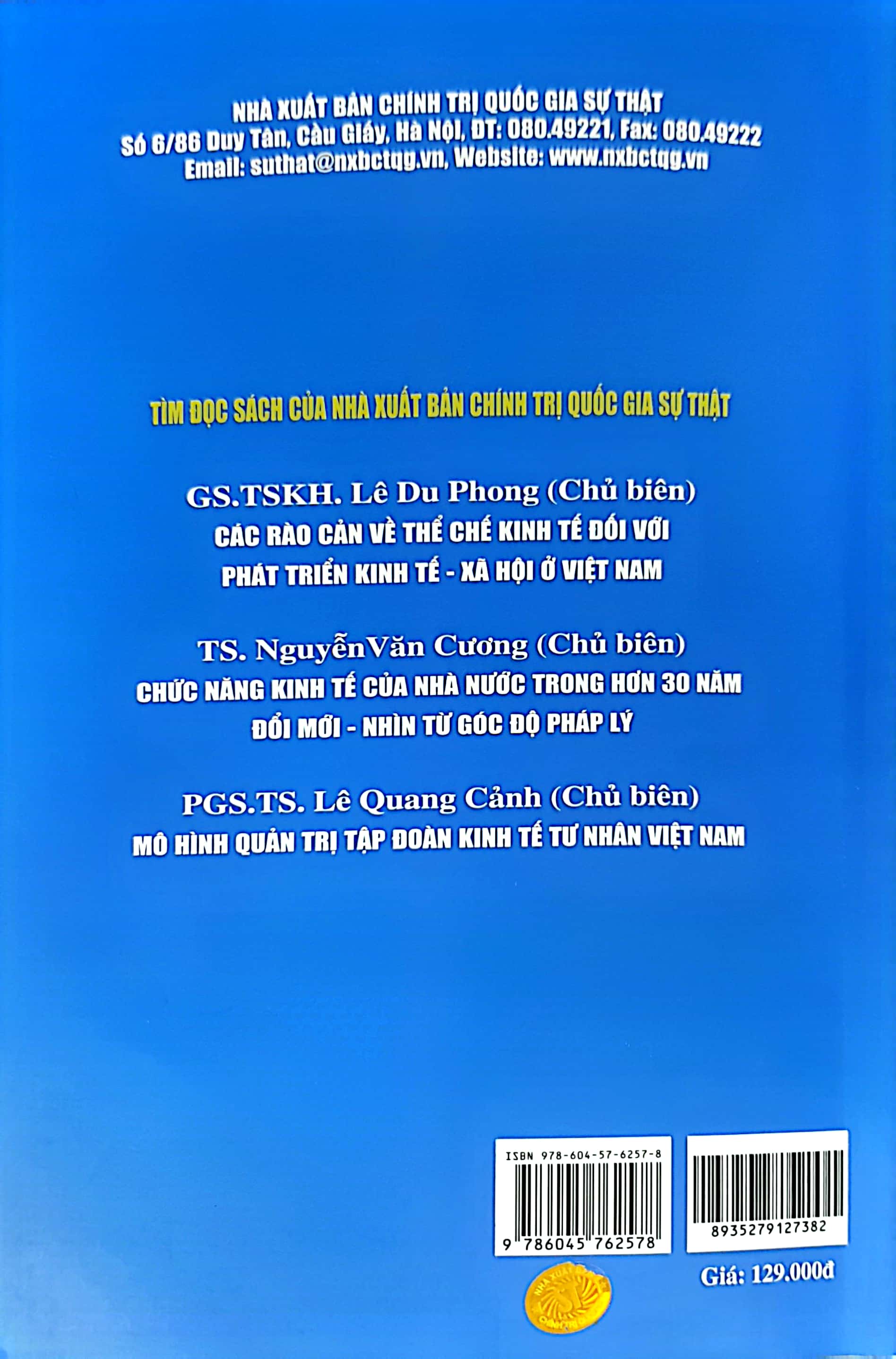 Quản lý nhà nước đối với doanh nghiệp thuộc khu vực kinh tế tư nhân ở Việt Nam hiện nay